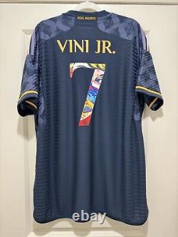 Vini Jr #7 Mens 2XL Adidas Real Madrid Away Limited Edition Authentic Jersey