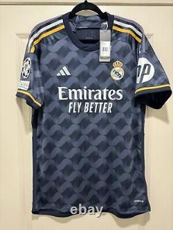 Vini Jr #7 Mens LARGE Adidas Real Madrid Away Champions League Jersey
