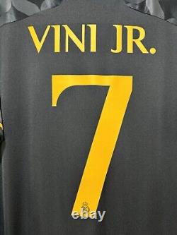 Vini Jr #7 Mens LARGE Adidas Real Madrid Away Champions League Jersey