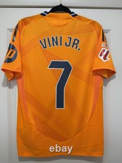 Vini Jr #7 Mens MEDIUM Adidas Real Madrid Away Authentic Jersey Liga