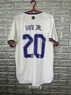Vini Jr Real Madrid Jersey 2021/22 Home Medium Authentic Soccer Adidas GQ1360