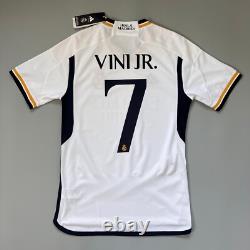 Vini Jr Real Madrid Jersey 23/24 Home Soccer Shirt HR3796 Adidas Mens Size S