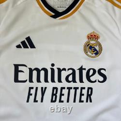Vini Jr Real Madrid Jersey 23/24 Home Soccer Shirt HR3796 Adidas Mens Size S
