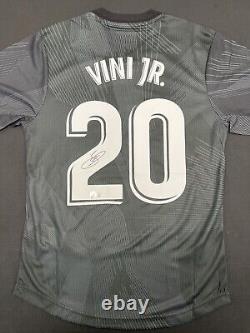 Vini Jr. Signed Y-3 Real Madrid Jersey Black Beckett COA
