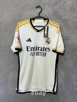 Vinicius #7 Real Madrid Jersey Home Football Shirt White Adidas Mens Size S