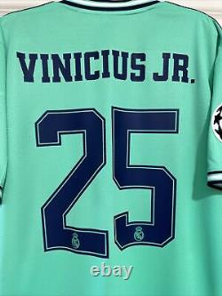 Vinicius Jr #25 Mens XL Real Madrid Away Champions League Jersey