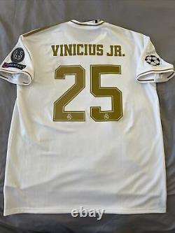 Vinicius Jr. #25 Real Madrid Home UEFA Champions League Mens EXTRA LARGE Jersey
