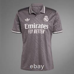 Vinicius Jr. #7 Adidas Real Madrid 24/25 Third Jersey Mens Sizes Gray Color