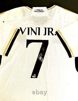 Vinicius Vini Jr. Signed Autographed Real Madrid Jersey COA Size XL Brazil