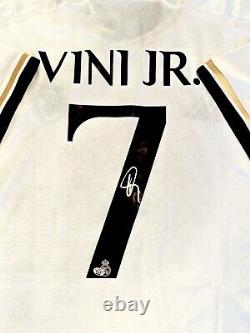 Vinicius Vini Jr. Signed Autographed Real Madrid Jersey COA Size XL Brazil
