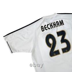Vintage Adidas FC Real Madrid #23 Beckham 2003/04 Home Soccer Jersey Size XL