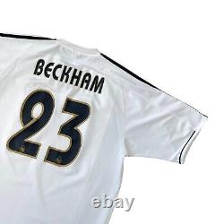 Vintage Adidas FC Real Madrid #23 Beckham 2003/04 Home Soccer Jersey Size XL
