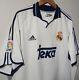 Vintage Adidas Real Madrid 2000 2001 Home Football Shirt Jersey # 10 Figo Sz XL
