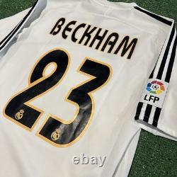 Vintage Adidas Real Madrid #23 Beckham 2003/2004 Home Soccer Jersey (M)