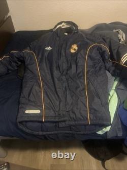 Vintage Adidas Real Madrid Parka Winter Jacket Bench Kit