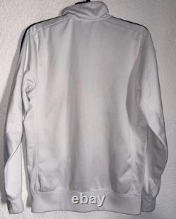 Vintage Adidas Real Madrid Track Jacket White Football Soccer SMALL