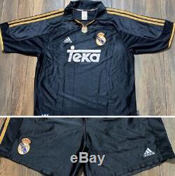 Vintage Auth 90s Adidas Real Madrid Teka Club Soccer Football Jersey Shorts Kit