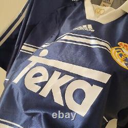 Vintage Authentic Real Madrid Away Shirt 1998-99 Teka Size L Excellent