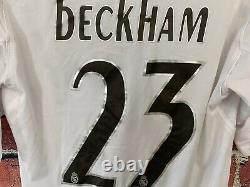 Vintage David Beckham Adidas Jersey May 2005 Real Madrid Men Size M #23 White