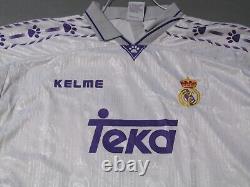 Vintage Kelme Davor Suker #9 Real Madrid Authentic Jersey Men's XL Teka