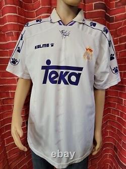 Vintage Kelme Real Madrid 1996/97 Home Soccer Jersey Size L Player 19 #R2