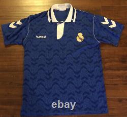 Vintage Real Madrid Hummel Home Jersey Camiseta 80's 90's Football Soccer Sz L