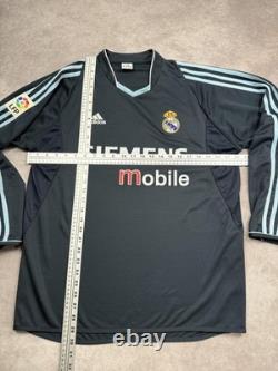 Vintage Real Madrid Jersey Mens XL Navy La Liga Soccer Adidas Beckham 23 2000s