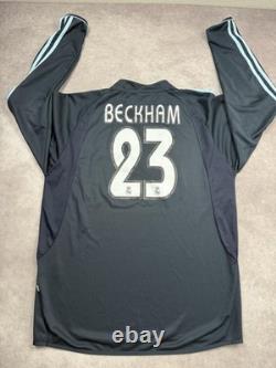 Vintage Real Madrid Jersey Mens XL Navy La Liga Soccer Adidas Beckham 23 2000s