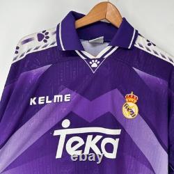 Vintage Real Madrid Soccer Jersey Mens XL 1996/97 Kelme Camiseta Away Kit RARE
