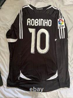 Vintage Robinho #10 Real Madrid 2006 2007 Away Jersey Size XL Brazil