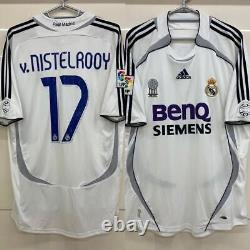Vintage Van Nistelrooy Real Madrid 06/07 Home Size L adidas Soccer Jersey