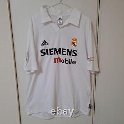 Vintage Zidane Real Madrid 01/02 Home Size L adidas Jersey