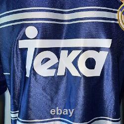 Vintage adidas 1998/1999 Real Madrid Teka Men's XL Blue Away Soccer Jersey