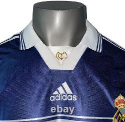 Vintage adidas 1998/1999 Real Madrid Teka Men's XL Blue Away Soccer Jersey