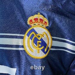 Vintage adidas 1998/1999 Real Madrid Teka Men's XL Blue Away Soccer Jersey