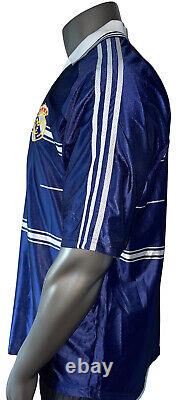 Vintage adidas 1998/1999 Real Madrid Teka Men's XL Blue Away Soccer Jersey