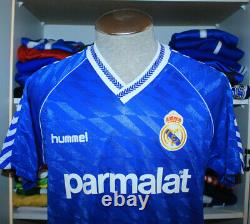 Vtg Hummel Real Madrid Soccer Jersey Football Shirt Butragueno Parmalat Spain