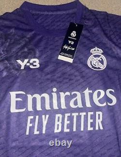 Y-3 New Authentic Real Madrid 2024 Purple Jersey Men's Medium