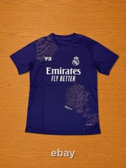 Y-3 Real Madrid Purple Soccer Fan Jersey Shirt Emirates Fly Better Sz L