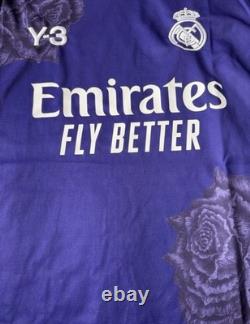 Y-3 Real Madrid Purple Soccer Fan Jersey Shirt Emirates Fly Better Sz L