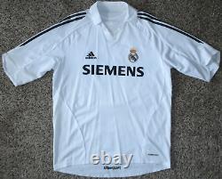 ZIDANE #5 REAL MADRID CF Official Game Player Issued Home Soccer Jersey L 2005