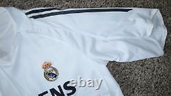 ZIDANE #5 REAL MADRID CF Official Game Player Issued Home Soccer Jersey L 2005