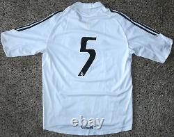 ZIDANE #5 REAL MADRID CF Official Game Player Issued Home Soccer Jersey L 2005