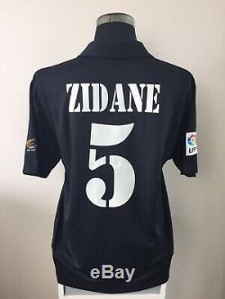 ZIDANE #5 Real Madrid Centenary Away Football Shirt Jersey 2001/02 (L)