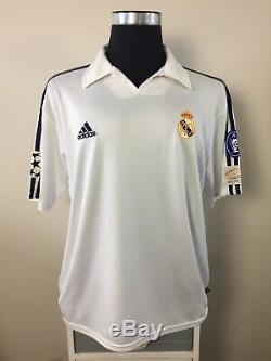 ZIDANE #5 Real Madrid Centenary CL Home Football Shirt Jersey 2001/02 (L)