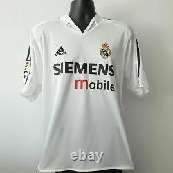 ZIDANE 5 Real Madrid Shirt Large 2004/2005 Adidas Home Jersey