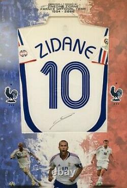 ZINEDINE ZIDANE hand signed Real Madrid/France shirt NEW