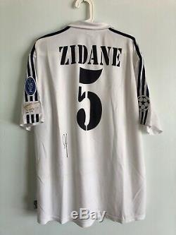 Zidane2001/02 Real Madrid Champions League Match Un Worn Shirt Jersey Signed
