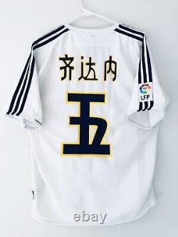 Zidane 2003 2004 Real Madrid Chinese Characters Jersey Limited Authentic France
