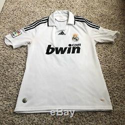 Zidane Real Madrid Adidas Authentic Home Soccer Jersey Medium